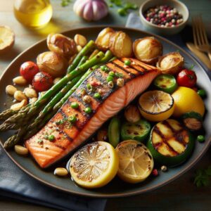 Grilled Lemon Garlic Salmon